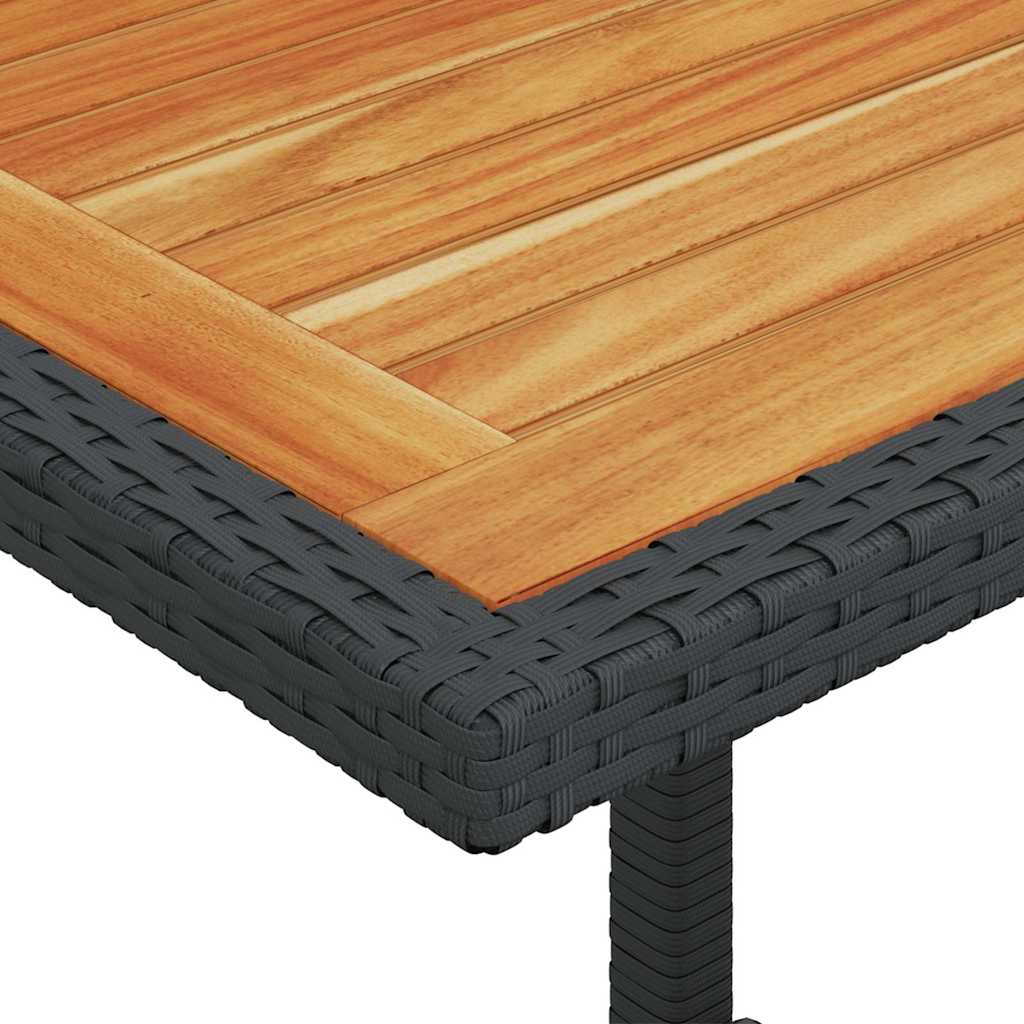 3 részes fekete polyrattan bisztrógarnitúra párnával