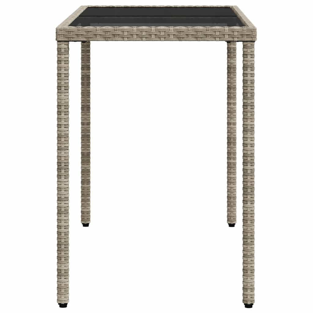 5részes világosszürke polyrattan kerti étkezőgarnitúra párnával