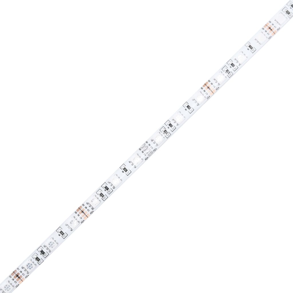 sonoma tölgy színű ágykeret fejtámlával és LED-ekkel 90x200 cm