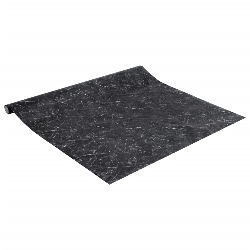 öntapadós márványfekete PVC bútormatrica 90 x 500 cm