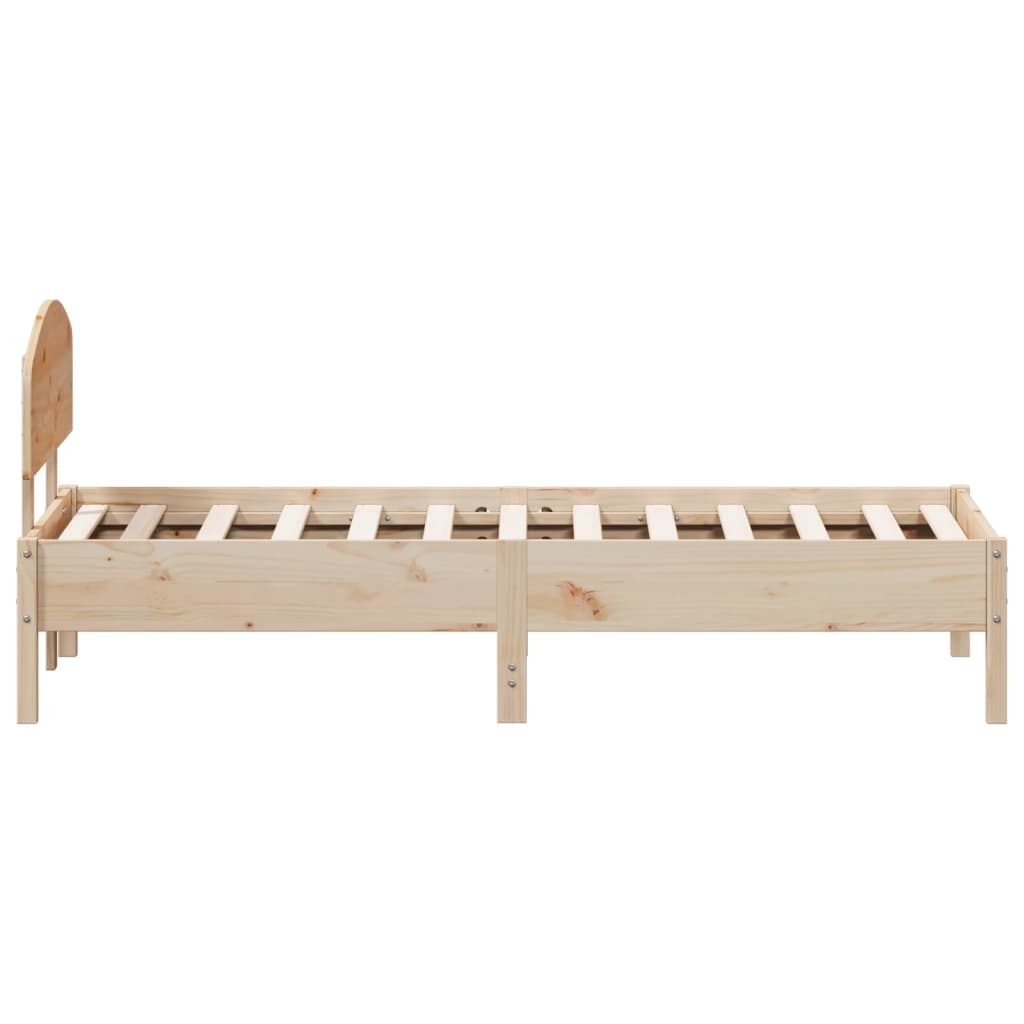 tömör fenyőfa ágy matrac nélkül 75 x 190 cm