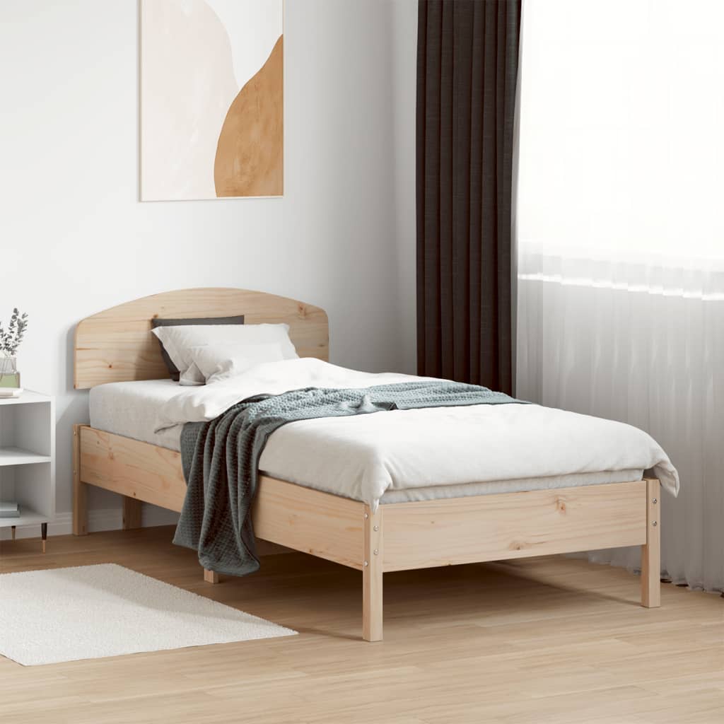 tömör fenyőfa ágy matrac nélkül 75 x 190 cm