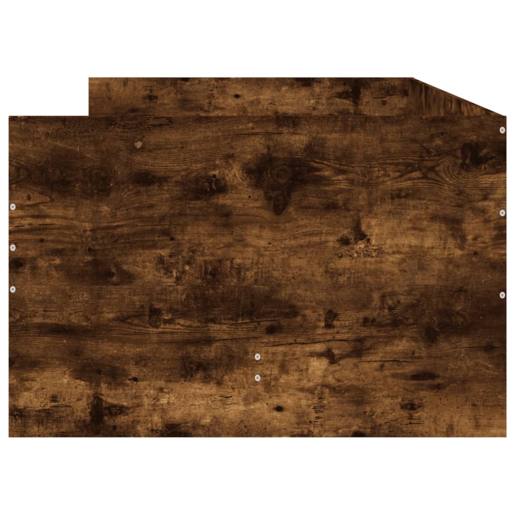 füstös tölgy színű műfa ágykeret fiókokkal 90 x 200 cm
