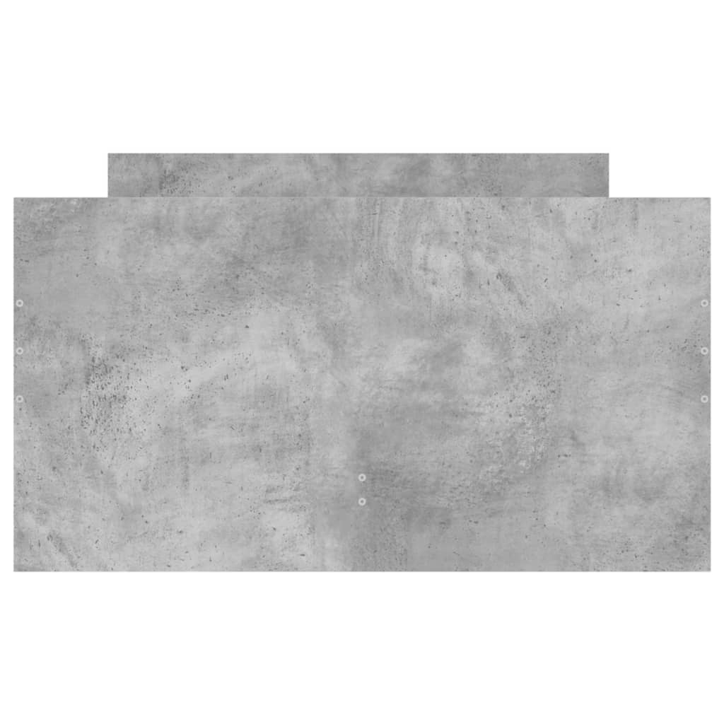 betonszürke ágykeret fiókokkal 100x200 cm