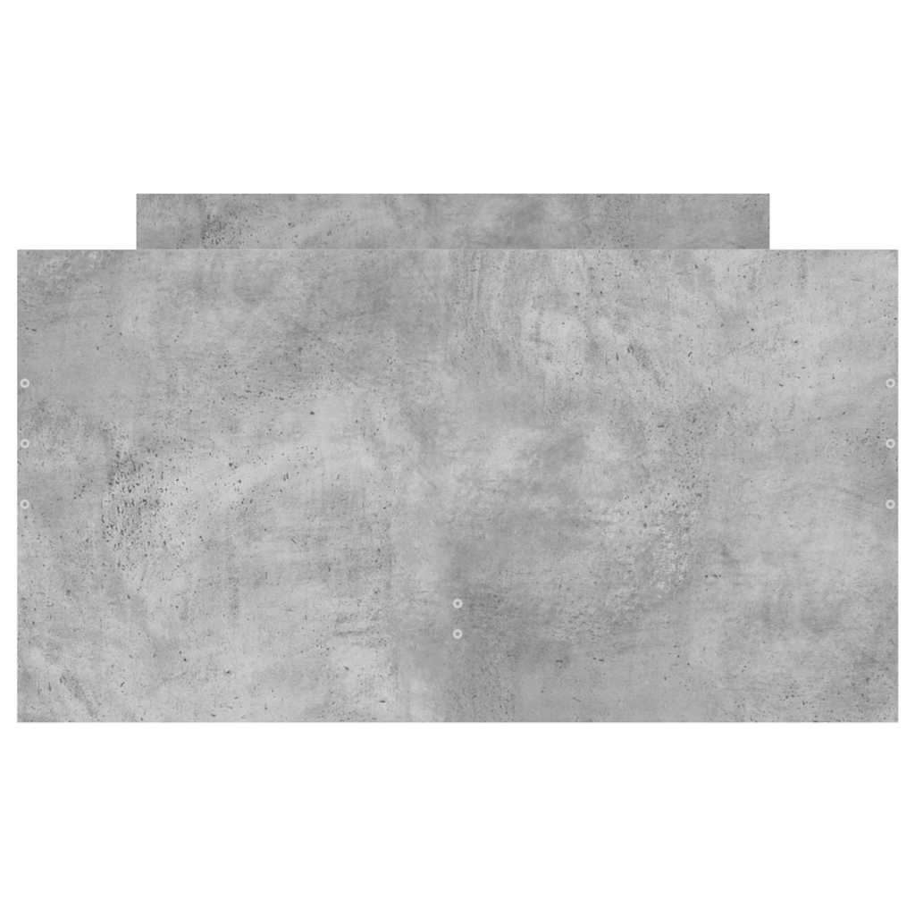 betonszürke ágykeret fiókokkal 90x190 cm