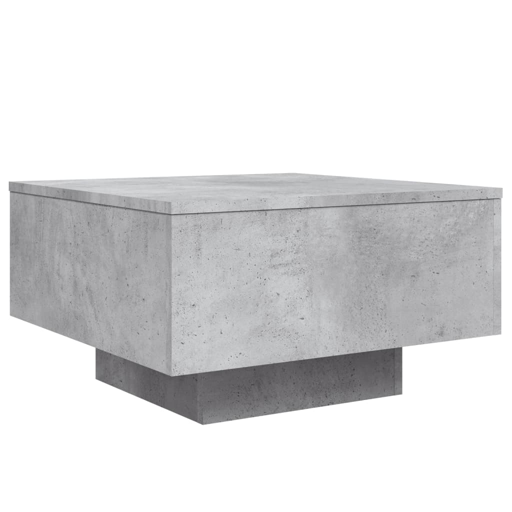 betonszürke szerelt fa dohányzóasztal 55x55x31 cm