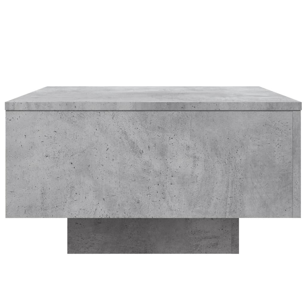 betonszürke szerelt fa dohányzóasztal 55x55x31 cm