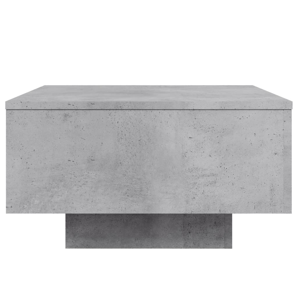 betonszürke szerelt fa dohányzóasztal 55x55x31 cm