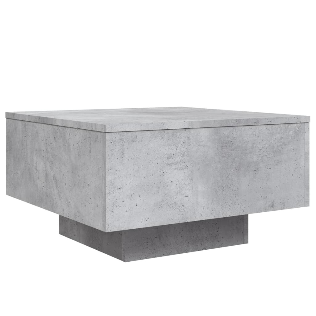 betonszürke szerelt fa dohányzóasztal 55x55x31 cm