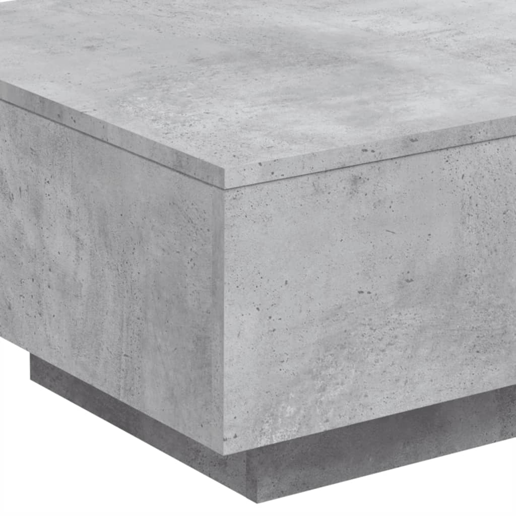 betonszürke szerelt fa dohányzóasztal 55x55x31 cm
