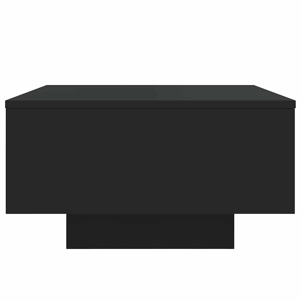 fekete dohányzóasztal LED-lámpákkal 55 x 55 x 31 cm