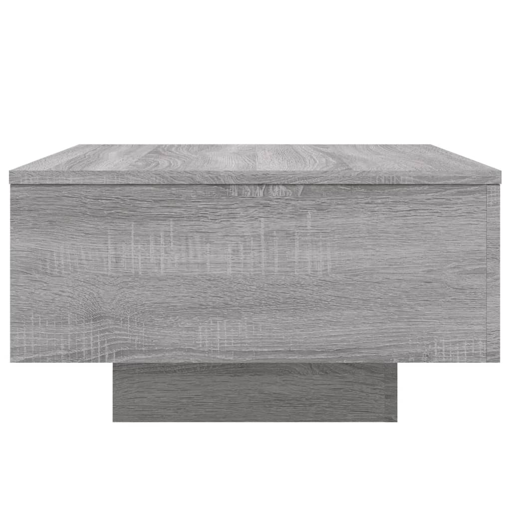 szürke sonoma színű dohányzóasztal LED-lámpákkal 55x55x31 cm