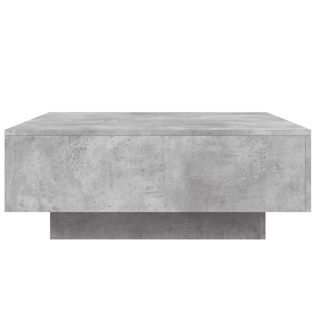 betonszürke szerelt fa dohányzóasztal 80 x 80 x 31 cm