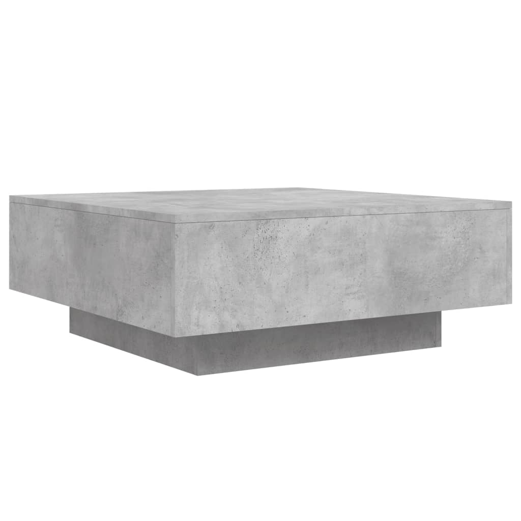betonszürke szerelt fa dohányzóasztal 80 x 80 x 31 cm