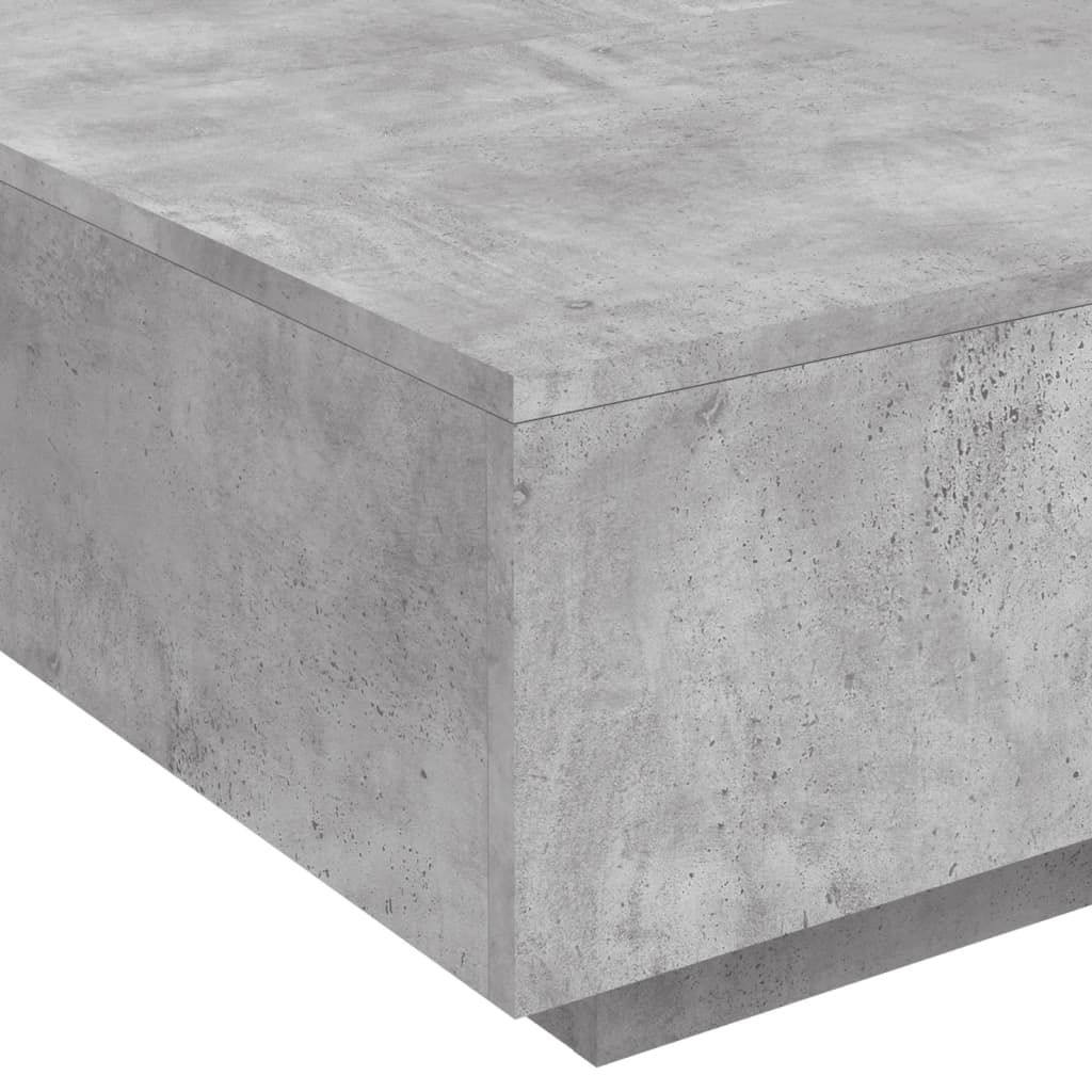 betonszürke szerelt fa dohányzóasztal 80 x 80 x 31 cm