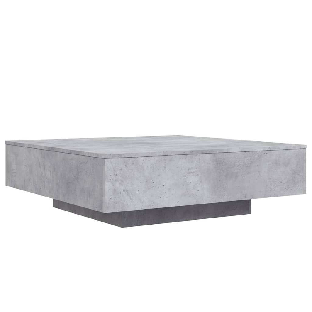 betonszürke szerelt fa dohányzóasztal 100x100x31 cm