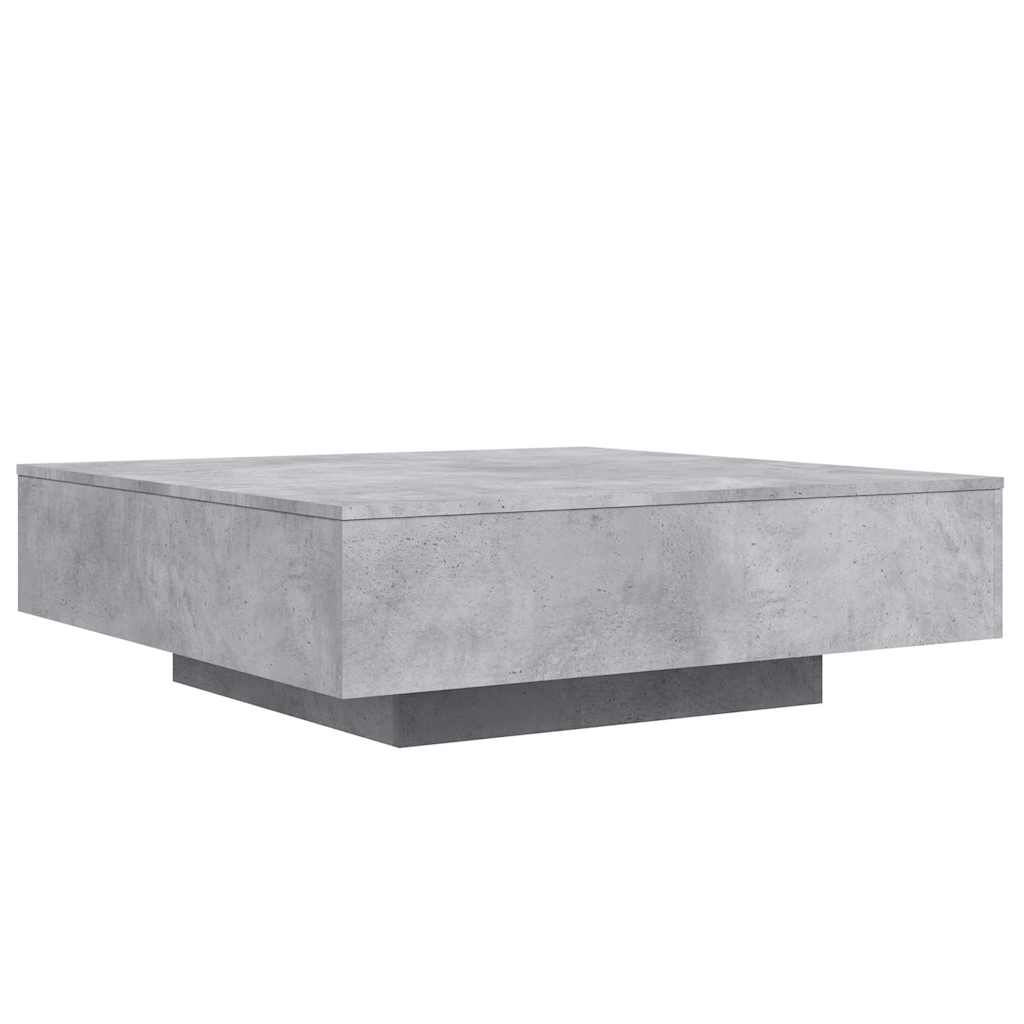 betonszürke szerelt fa dohányzóasztal 100x100x31 cm