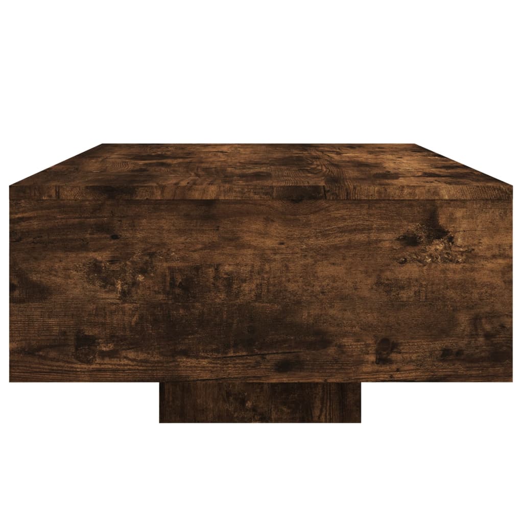 füstös tölgy színű dohányzóasztal LED-lámpákkal 85 x 55 x 31 cm