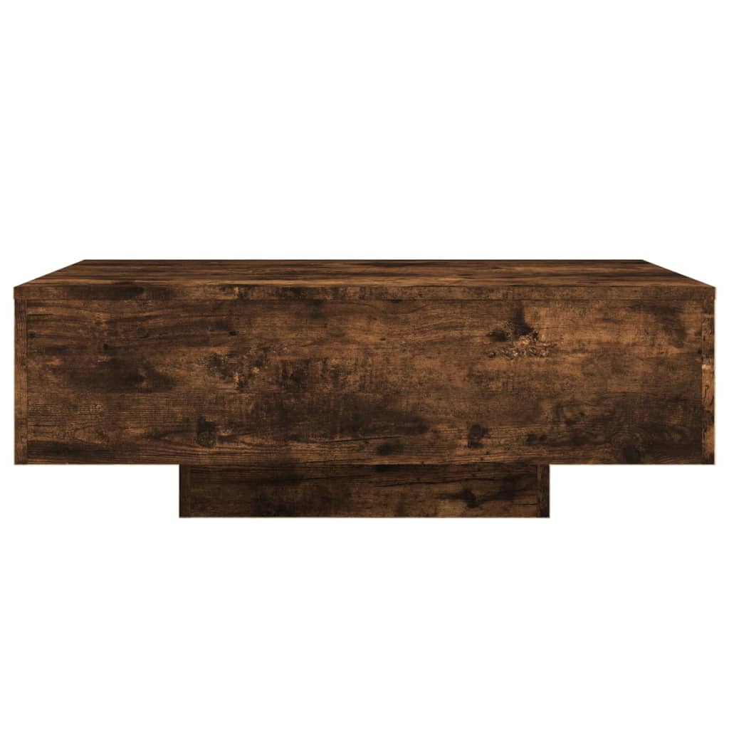 füstös tölgy színű dohányzóasztal LED-lámpákkal 85 x 55 x 31 cm