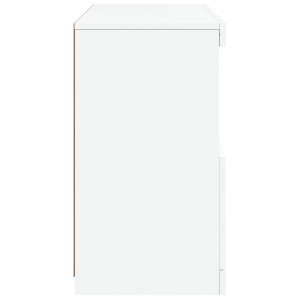 fehér tálalószekrény LED-világítással 60 x 37 x 67 cm