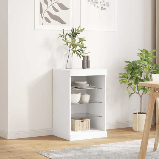 fehér tálalószekrény LED-világítással 41 x 37 x 67 cm