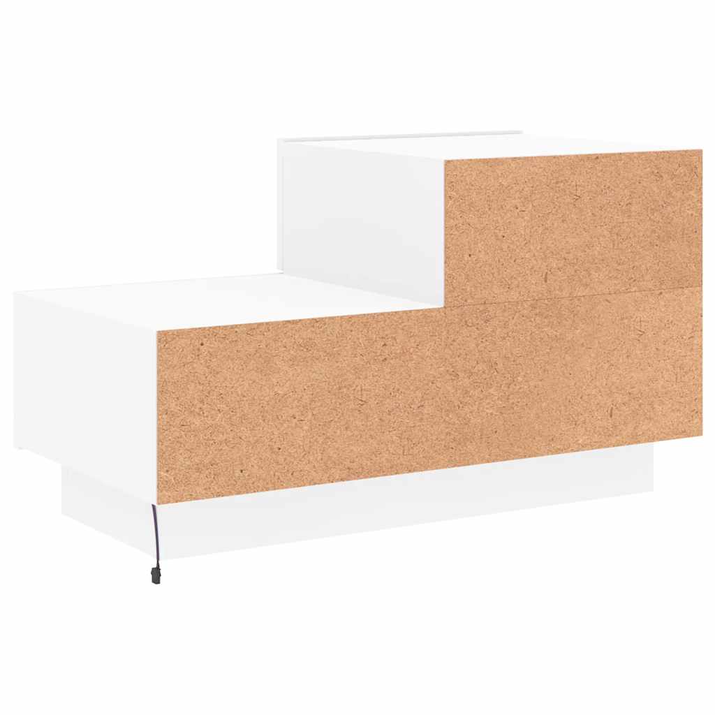 fehér éjjeliszekrény LED-világítással 70 x 36 x 40,5 cm