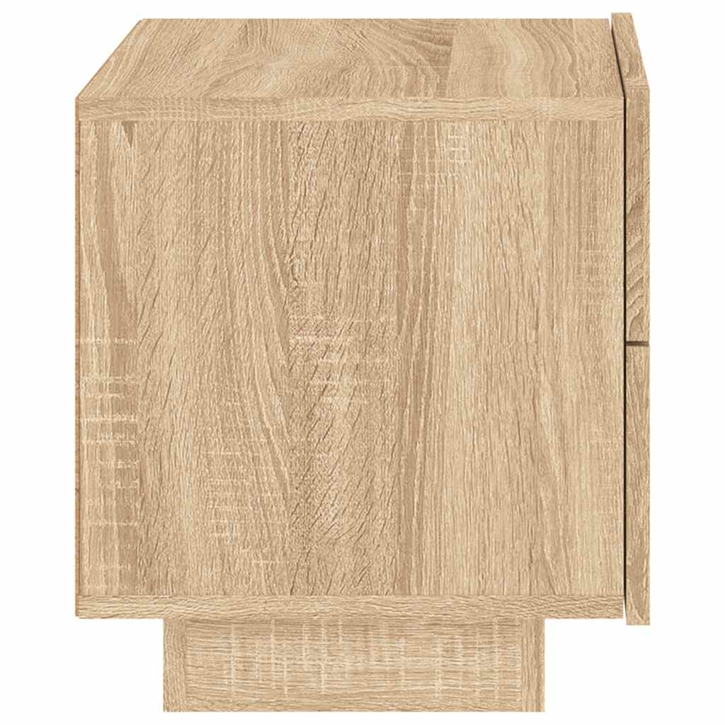 sonoma tölgy színű éjjeliszekrény LED-ekkel 70 x 36 x 40,5 cm