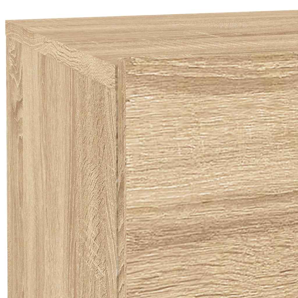 sonoma tölgy színű éjjeliszekrény LED-ekkel 70 x 36 x 40,5 cm