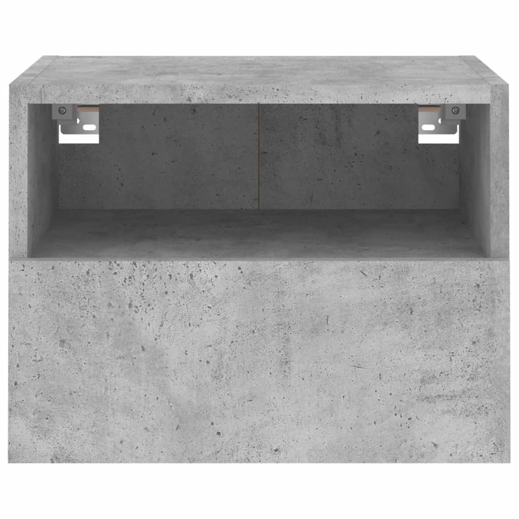 2 db betonszürke szerelt fa fali TV-szekrény 40 x 30 x 30 cm