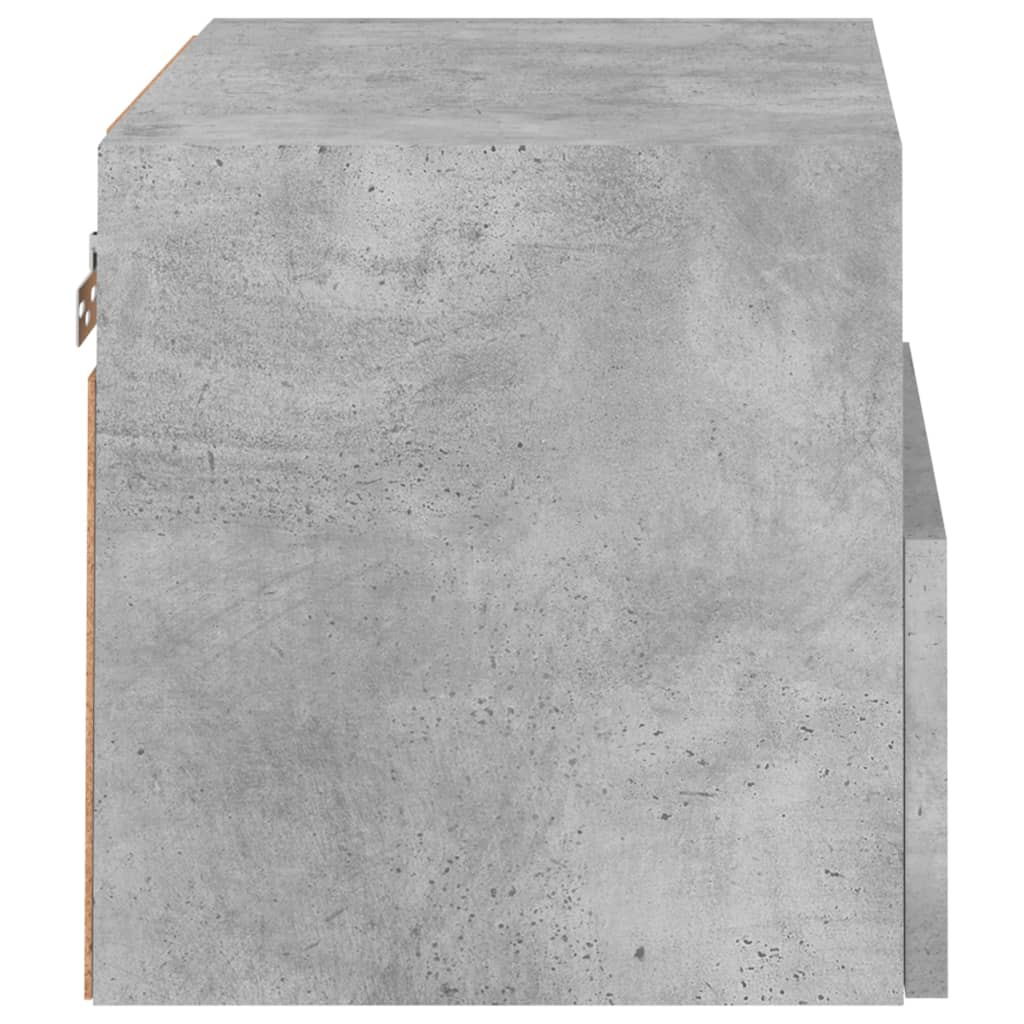 2 db betonszürke szerelt fa fali TV-szekrény 40 x 30 x 30 cm