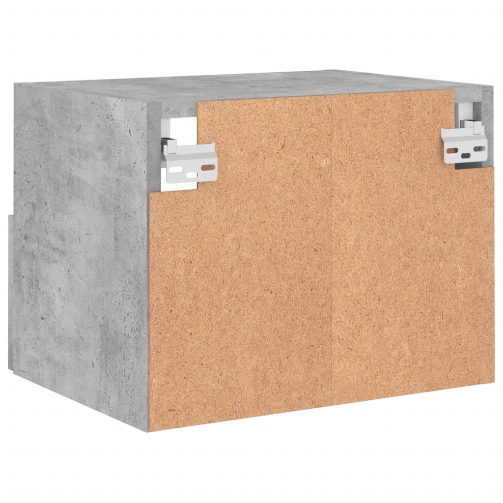2 db betonszürke szerelt fa fali TV-szekrény 40 x 30 x 30 cm
