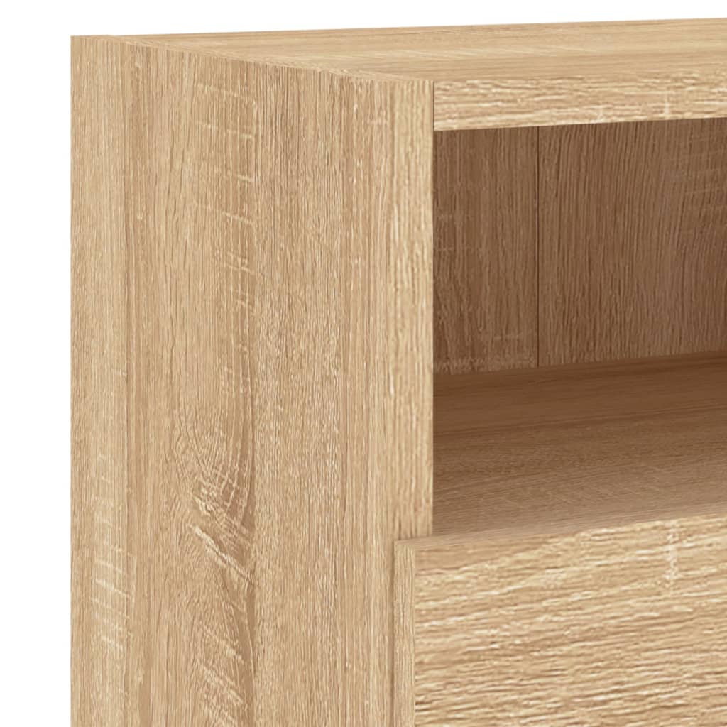 2 db sonoma tölgy színű szerelt fa fali TV-szekrény 60x30x30 cm