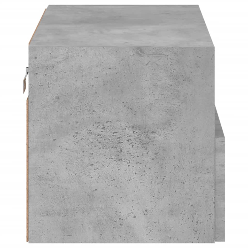 betonszürke szerelt fa fali TV-szekrény 60 x 30 x 30 cm