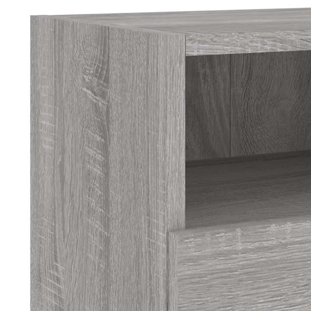 szürke sonoma színű szerelt fa fali TV-szekrény 60 x 30 x 30 cm
