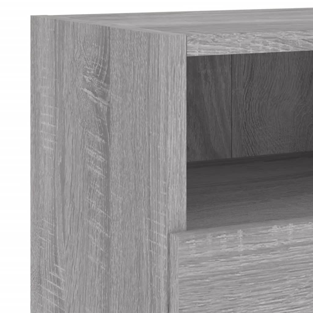 2 db szürke sonoma színű szerelt fa fali TV-szekrény 60x30x30cm
