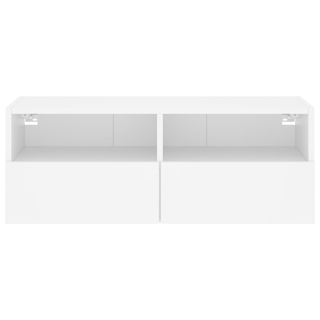 fehér szerelt fa fali TV-szekrény 80 x 30 x 30 cm