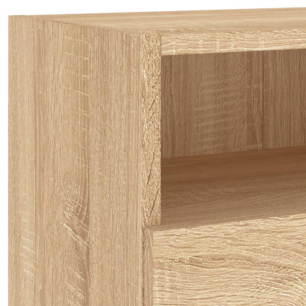 2 db sonoma tölgy színű szerelt fa fali TV-szekrény 80x30x30 cm
