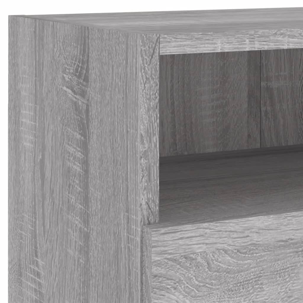 szürke sonoma színű szerelt fa fali TV-szekrény 80 x 30 x 30 cm
