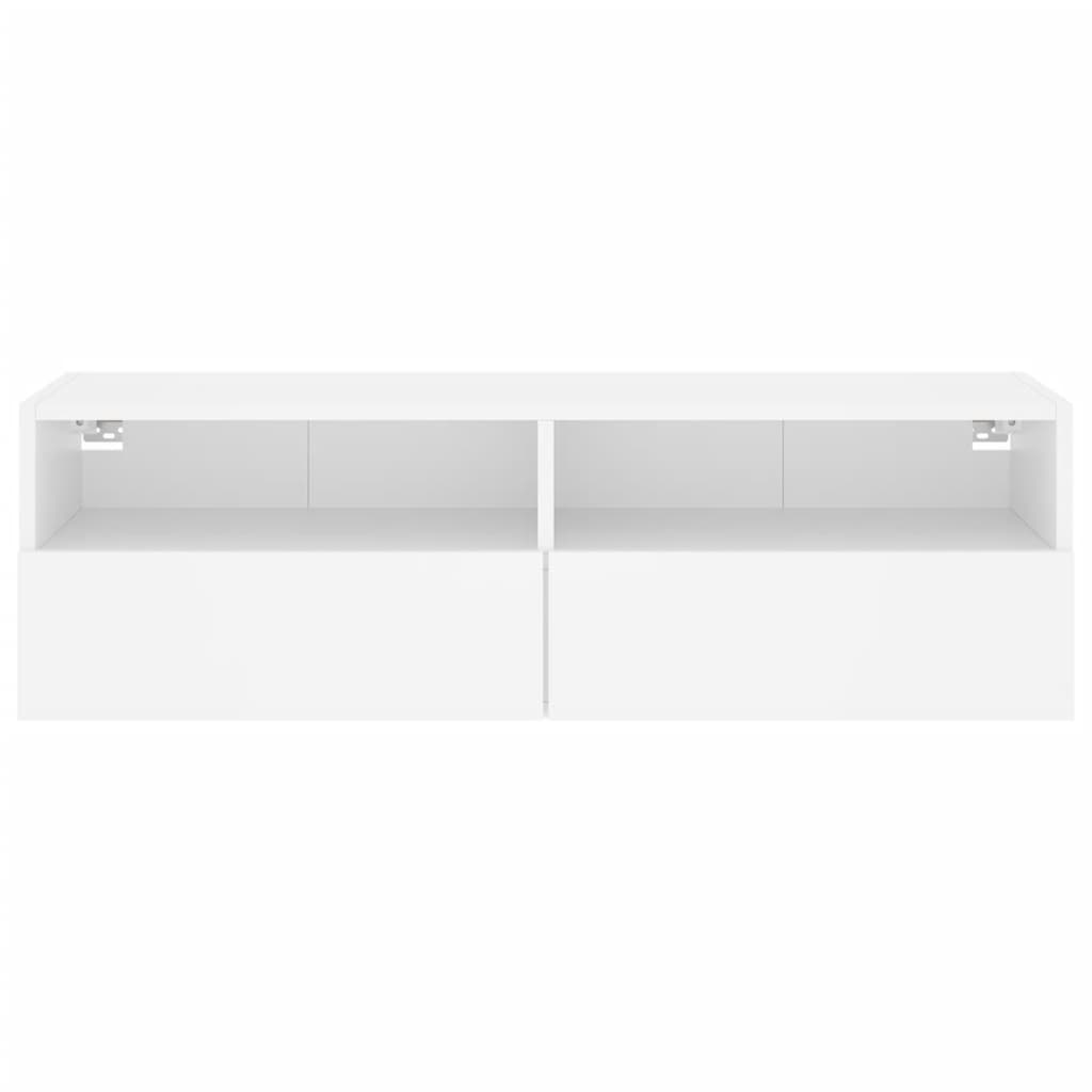 fehér szerelt fa fali TV-szekrény 100 x 30 x 30 cm