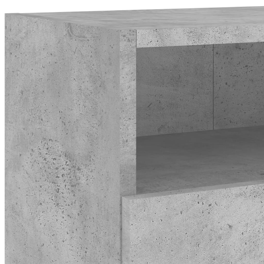 2 db betonszürke szerelt fa fali TV-szekrény 100x30x30 cm