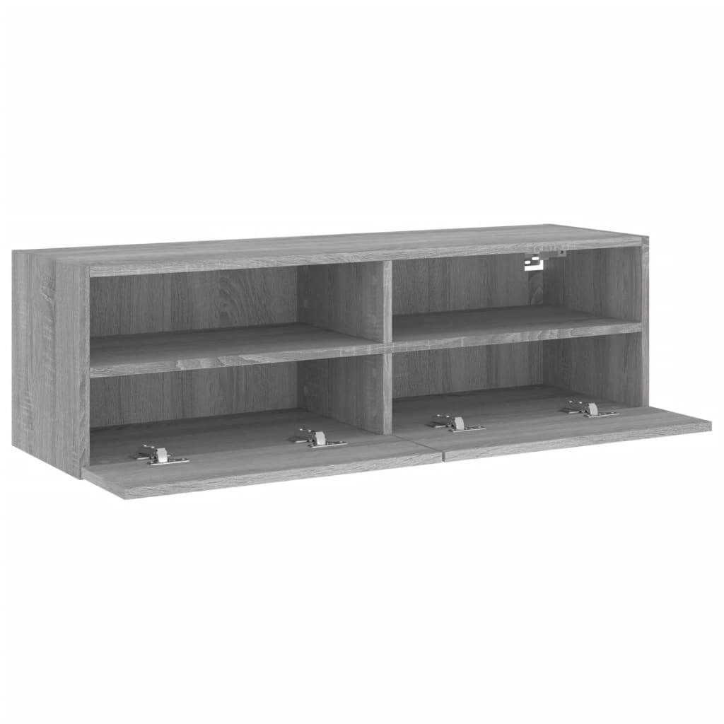 szürke sonoma színű szerelt fa TV-szekrény 100 x 30 x 30 cm