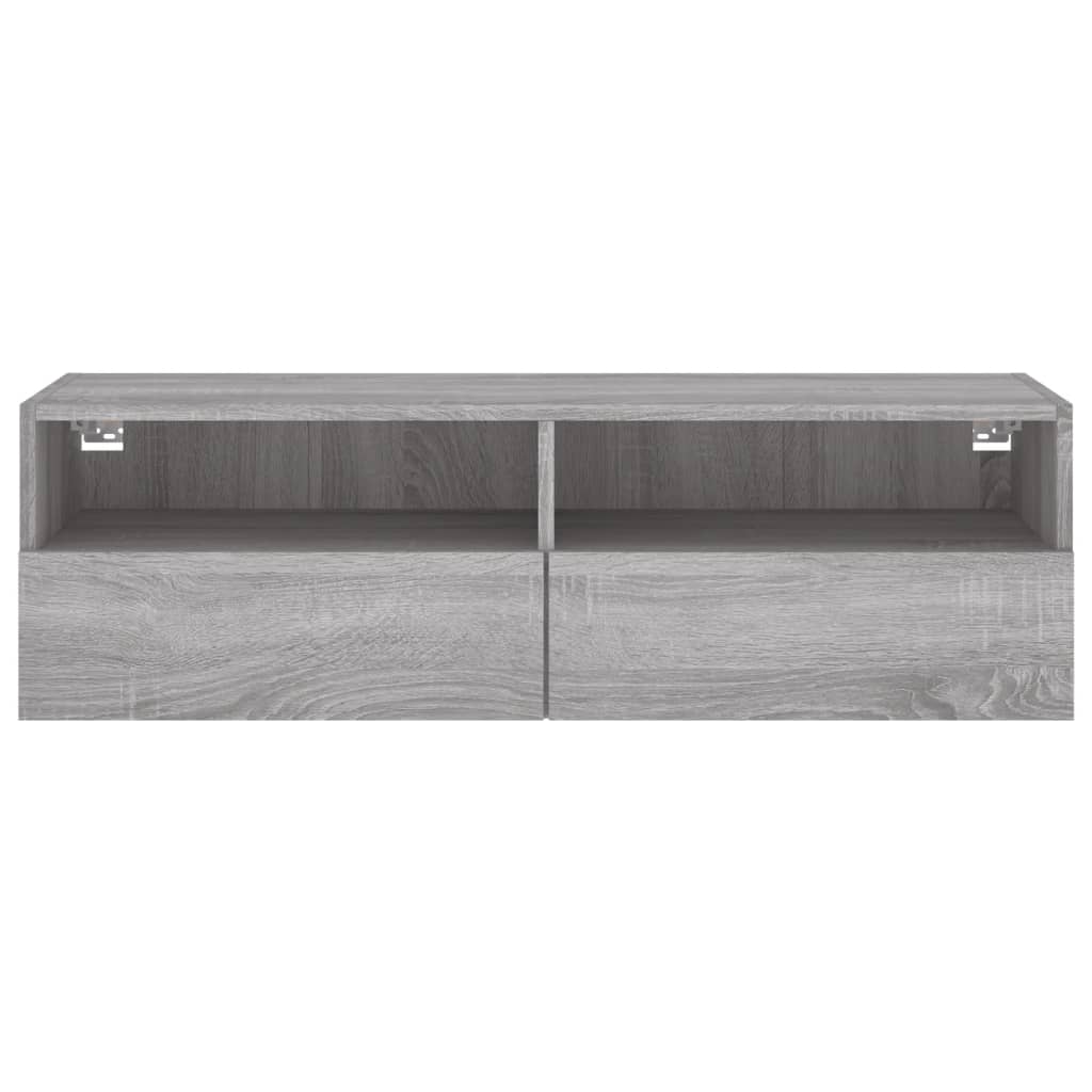 szürke sonoma színű szerelt fa TV-szekrény 100 x 30 x 30 cm
