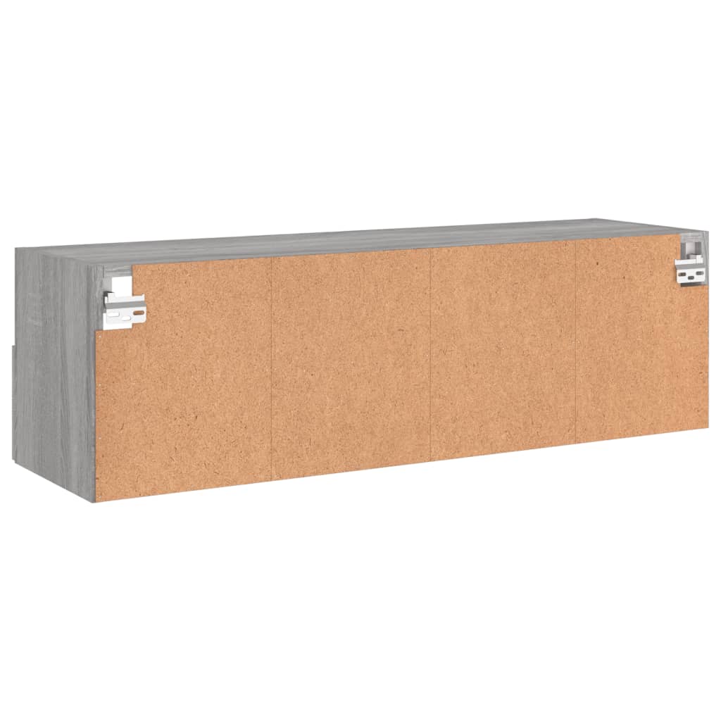 szürke sonoma színű szerelt fa TV-szekrény 100 x 30 x 30 cm