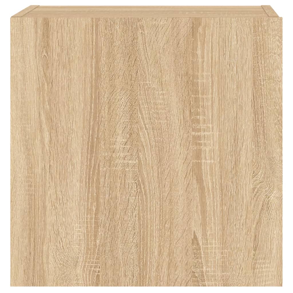 2 db sonoma tölgy szerelt fa fali TV-szekrény 40,5 x 30 x 40 cm