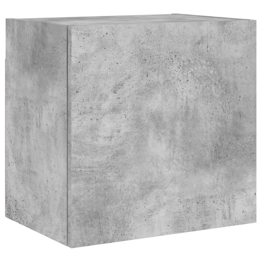betonszürke szerelt fa fali TV-szekrény 40,5 x 30 x 40 cm