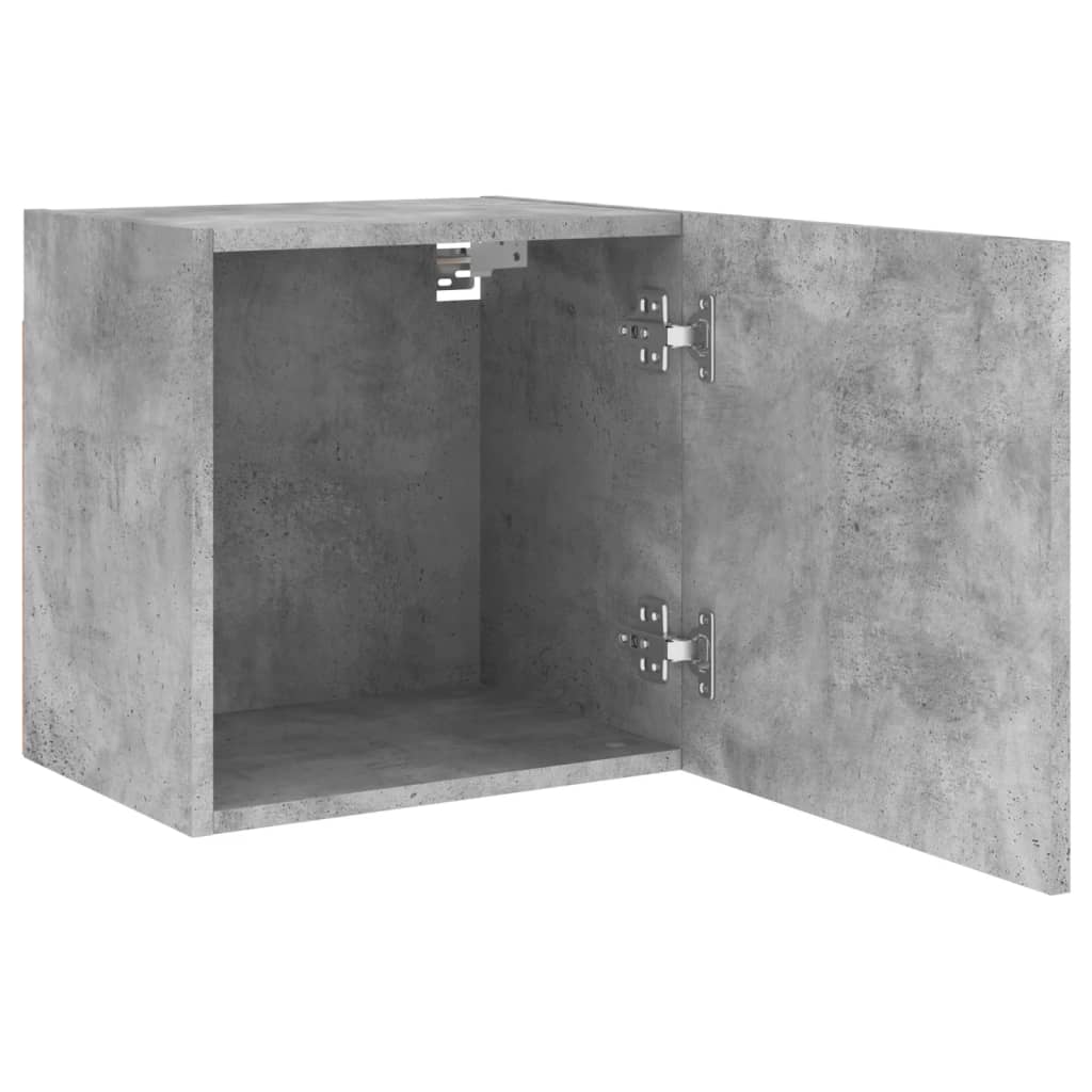 betonszürke szerelt fa fali TV-szekrény 40,5 x 30 x 40 cm