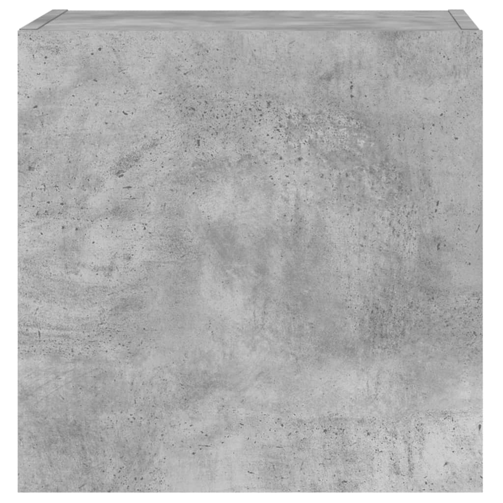 2 db betonszürke szerelt fa fali TV-szekrény 40,5 x 30 x 40 cm