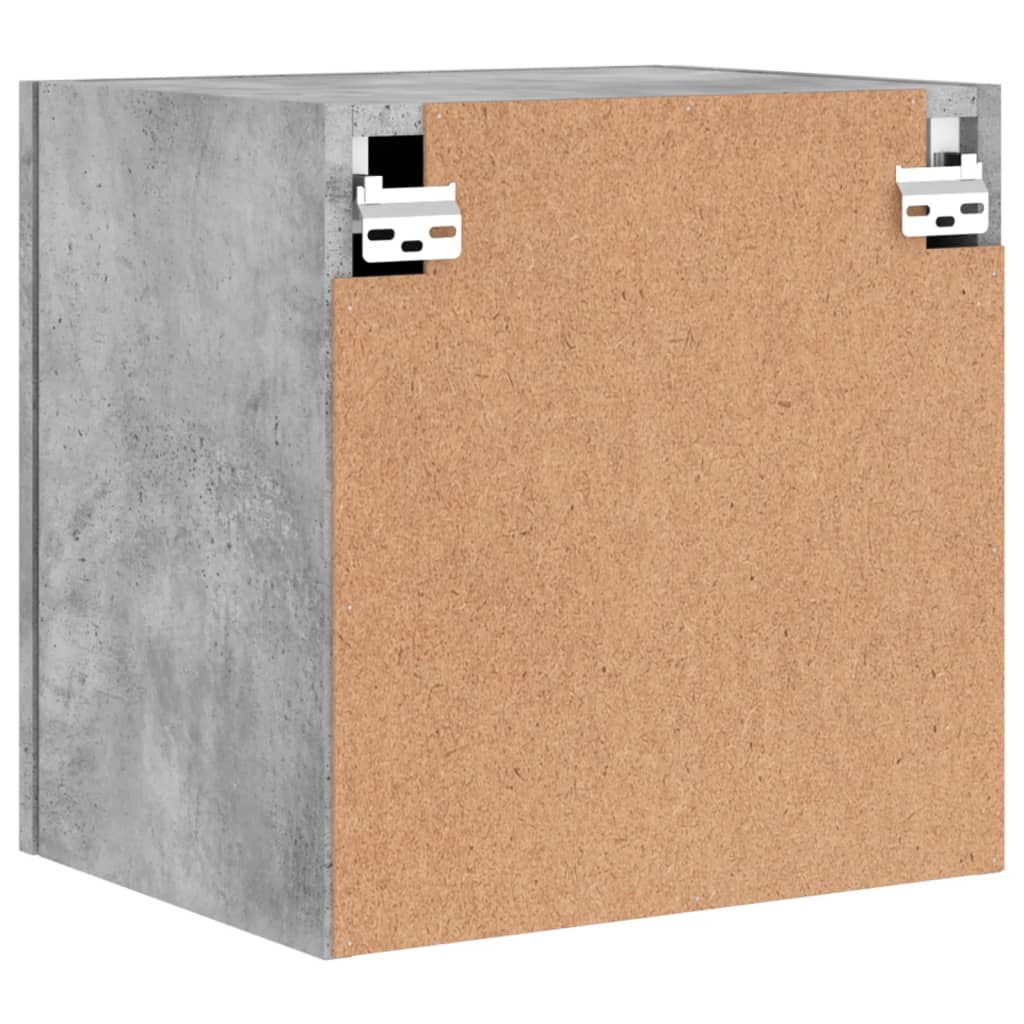 2 db betonszürke szerelt fa fali TV-szekrény 40,5 x 30 x 40 cm