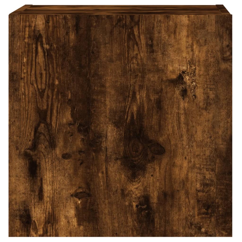 füstös tölgy színű szerelt fa fali TV-szekrény 40,5x30x40 cm