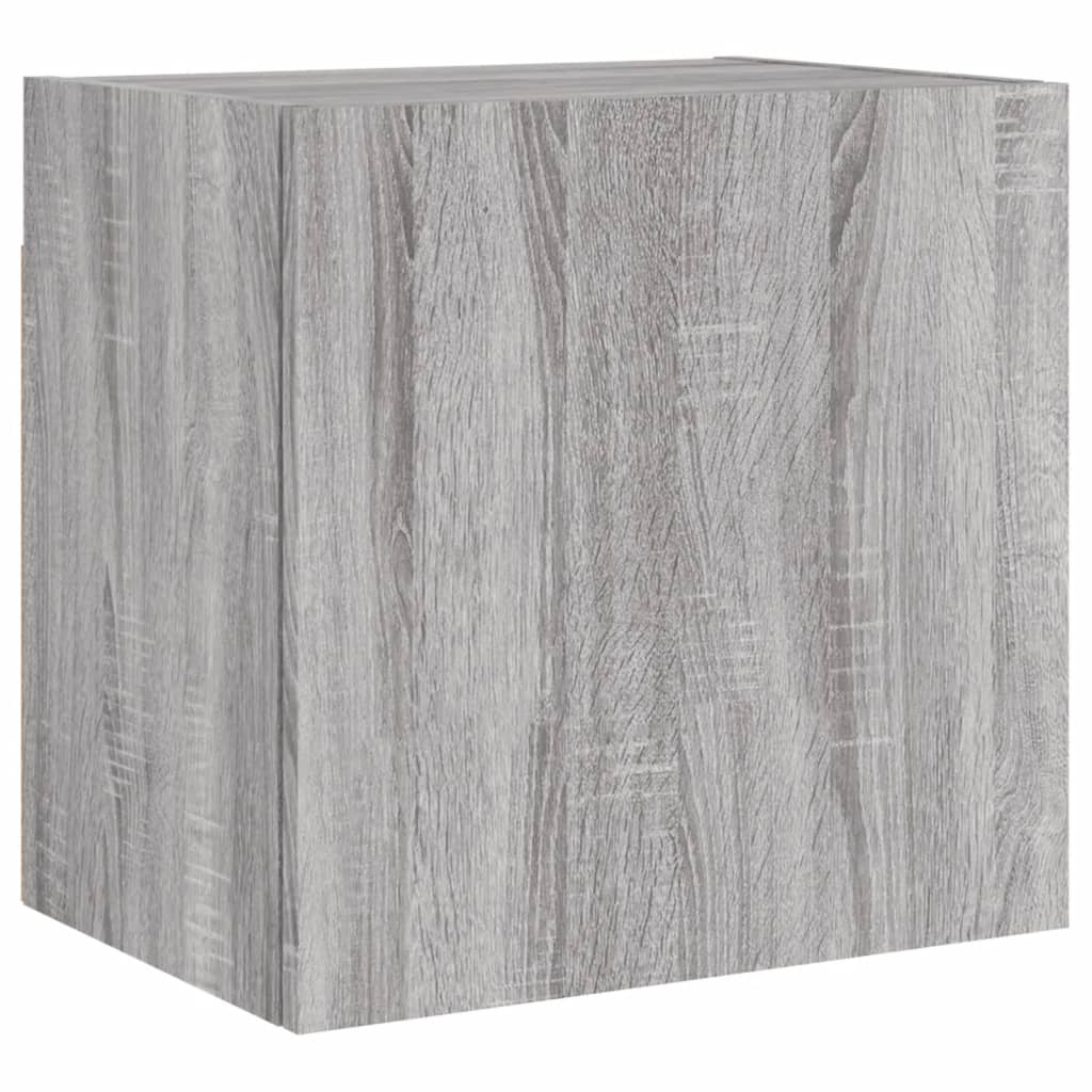 2 db szürke sonoma szerelt fa fali TV-szekrény 40,5x30x40 cm